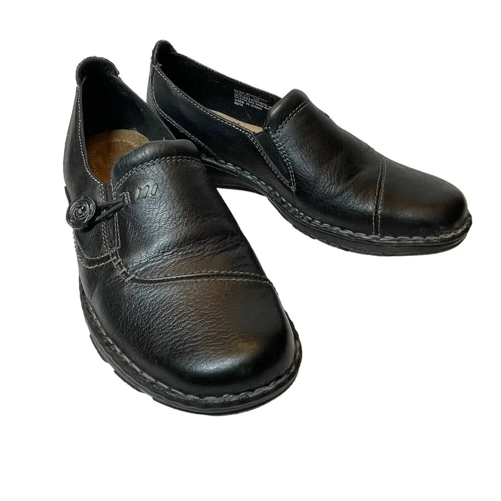GH Bass & Co. Black Leather Loafer Bradshaw 9W Wide Slip on Shoe
